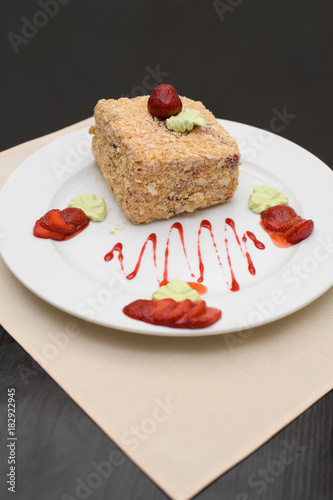 napoleon with strawberry
