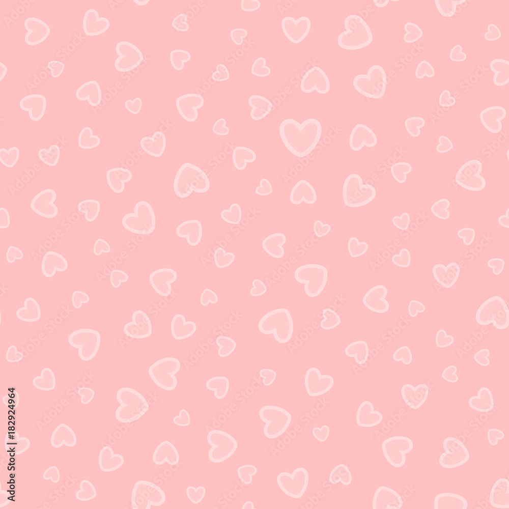 Randomly scattered hearts. Cute seamless pattern. Randomly scattered hearts. Cute seamless pattern.