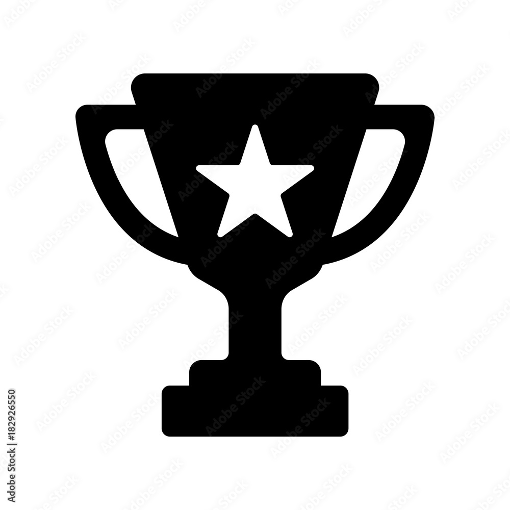 trophy silhouette vector
