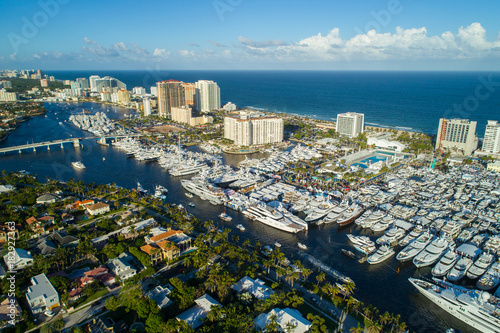 Drone image Fort Lauderdale International Boat show photo