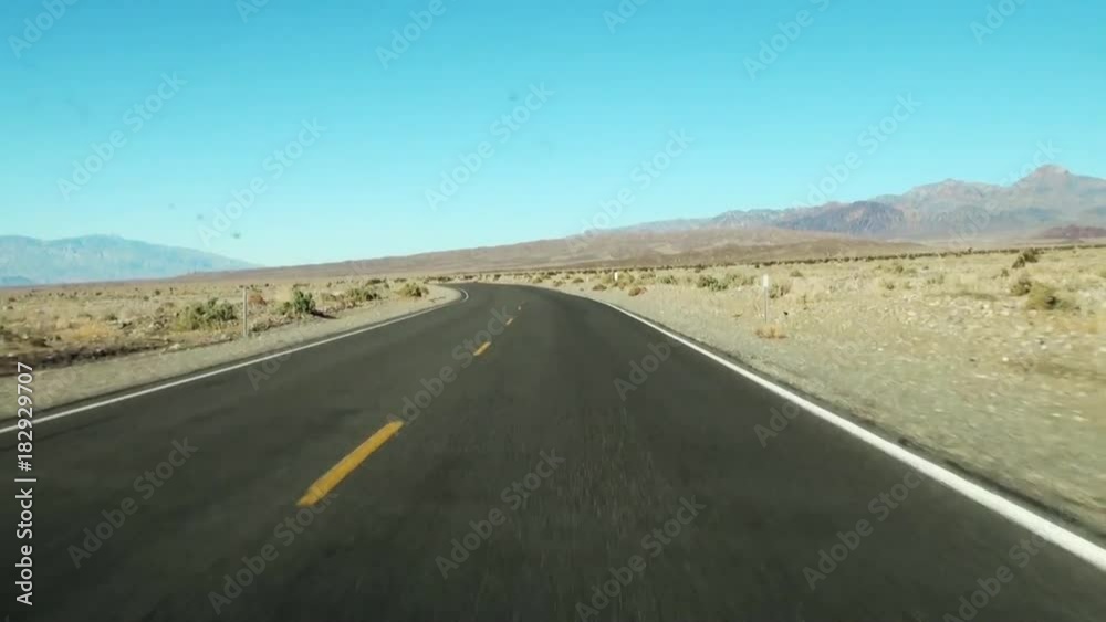 Driving - Driving shot with camera on a road in USA. Time-lapse. POV - point of view Driving - Driving shot with camera on a road in USA. Time-lapse. POV - point of view