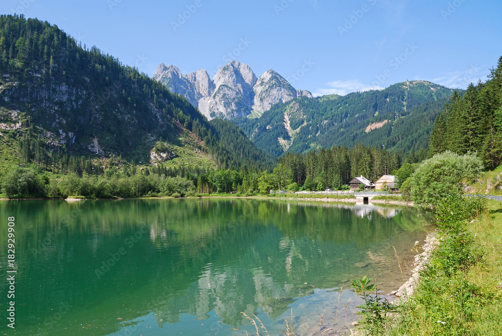 Mountain and lake in Gosau, Austria