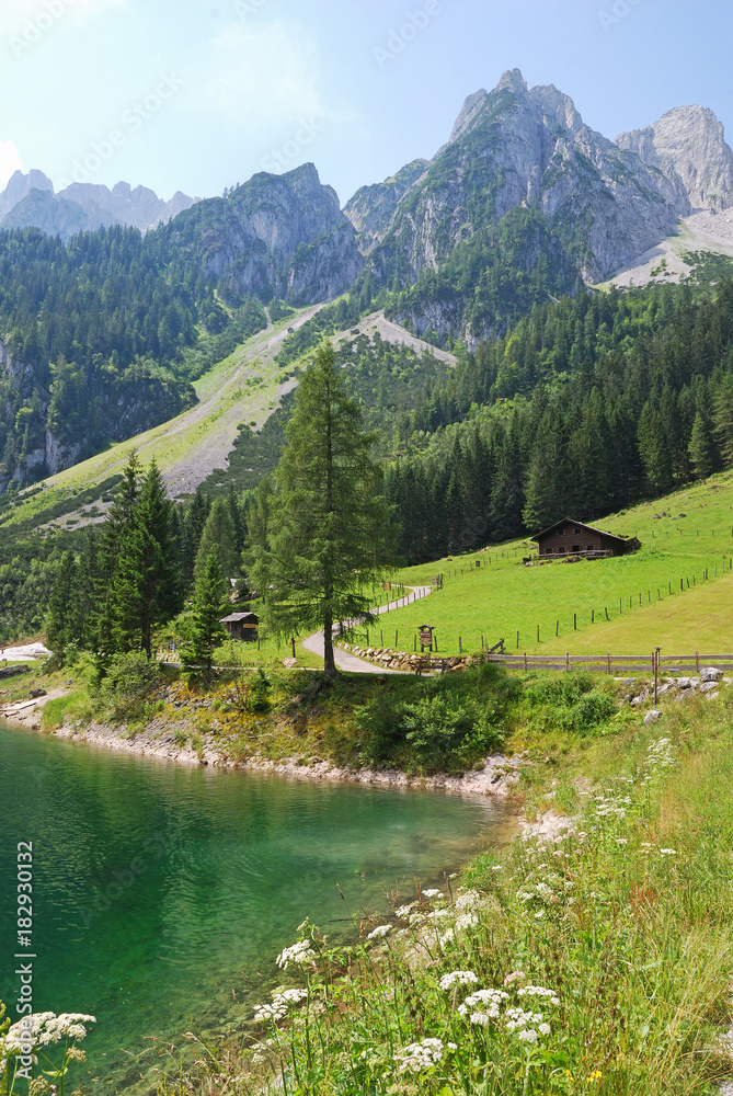 Mountains and lake at Gosau, Austria