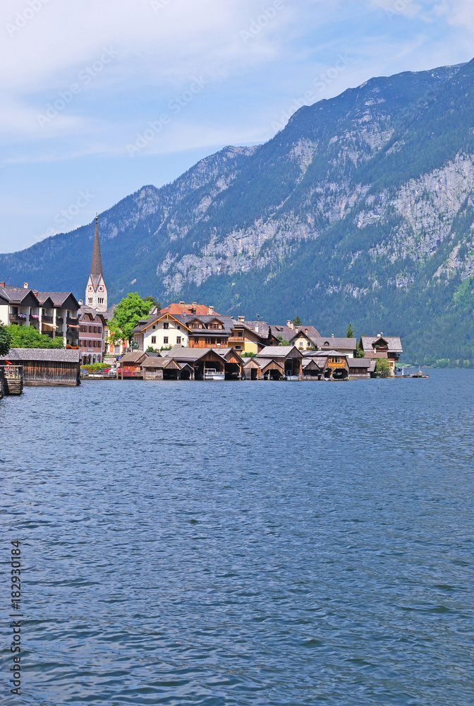 Lake and mountain at Gosau village, Austria