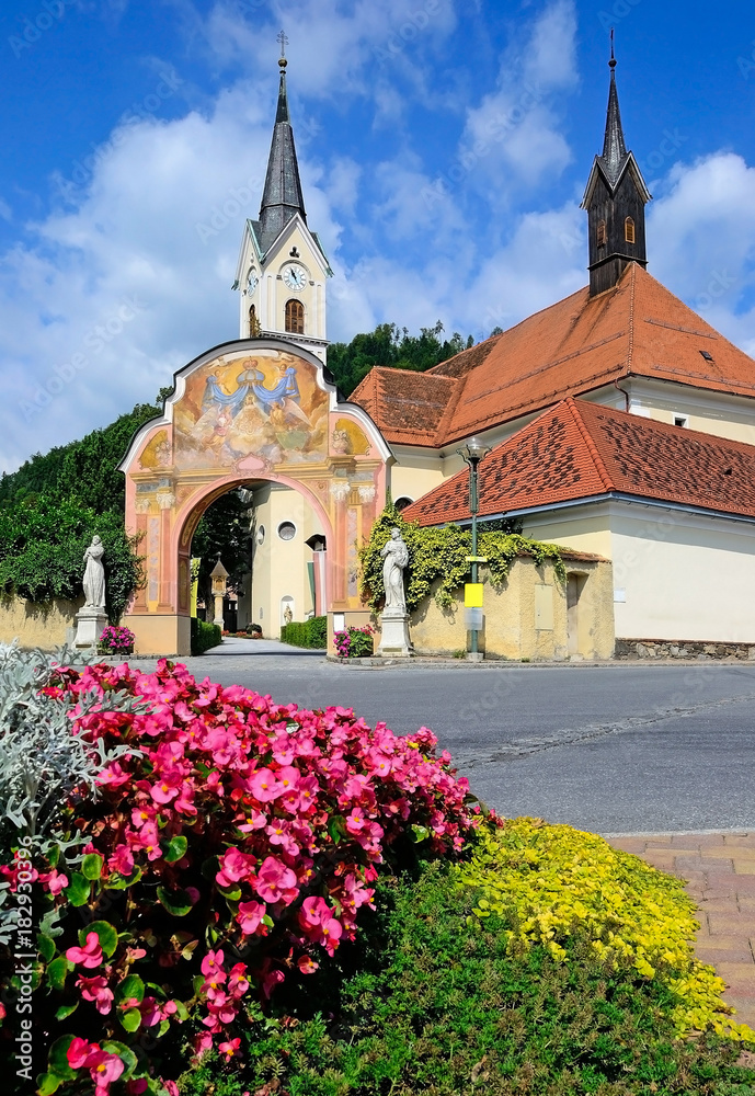 Church in Kainach village, Austria