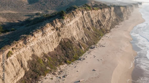 Aerial view of California Coastline along the Big Sur