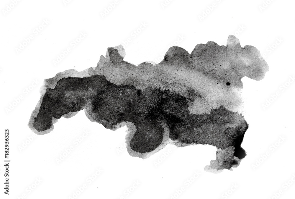 Abstract Black Splashes On White Watercolor Paper. Monochrome Image. Stock  Photo, Picture and Royalty Free Image. Image 89722347.