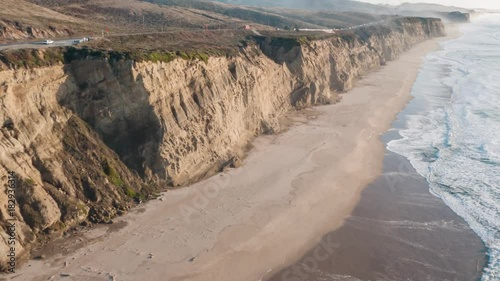 Aerial view of California Coastline along the Big Sur