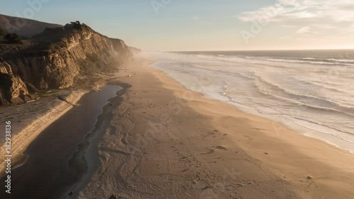 Aerial view of California Coastline along the Big Sur