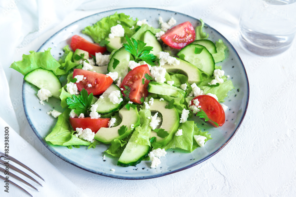 Vegetable salad with feta cheese Vegetable salad with feta cheese