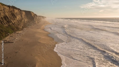 Aerial view of California Coastline along the Big Sur