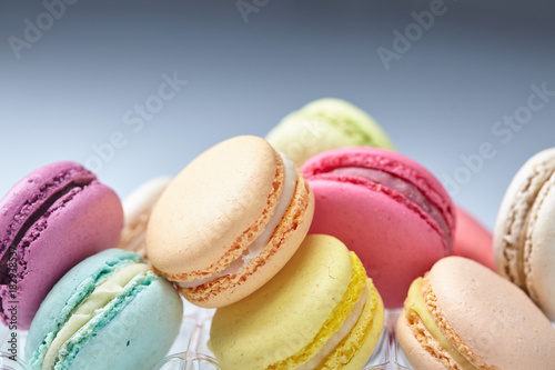 tasty colorful macaroons