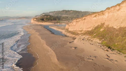 Aerial view of California Coastline along the Big Sur