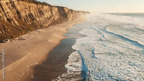Aerial view of California Coastline along the Big Sur