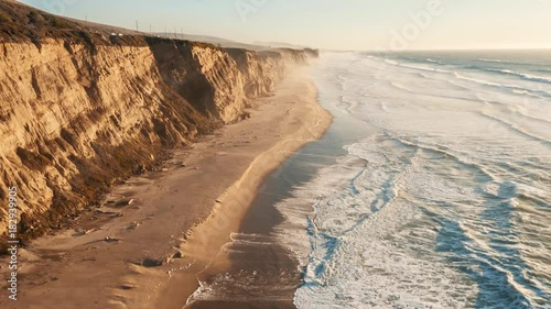 Aerial view of California Coastline along the Big Sur