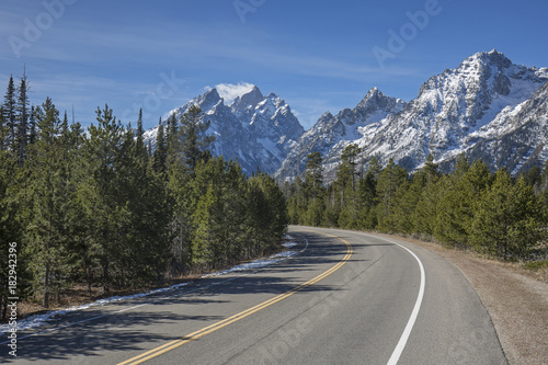 Highway in the Tetons