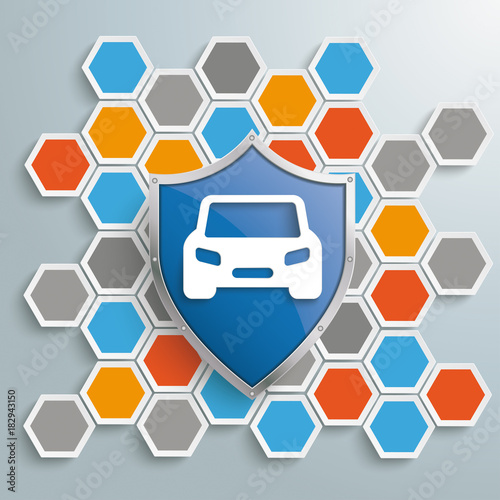 Colored Honeycomb Background Protection Shield Car