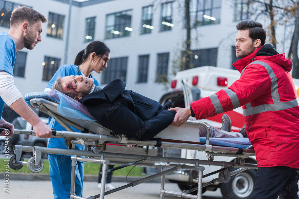 Person on sale a stretcher