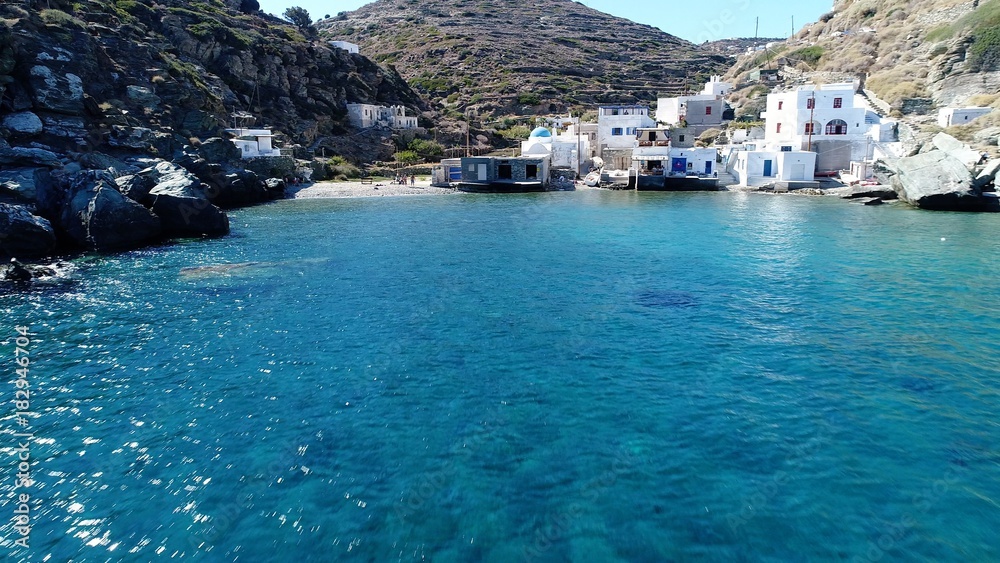 Obraz premium Grèce Cyclades île de Sifnos Kastro vu du ciel