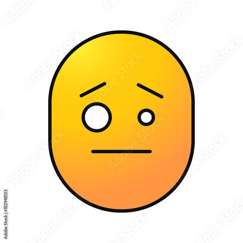 Confused smile color icon