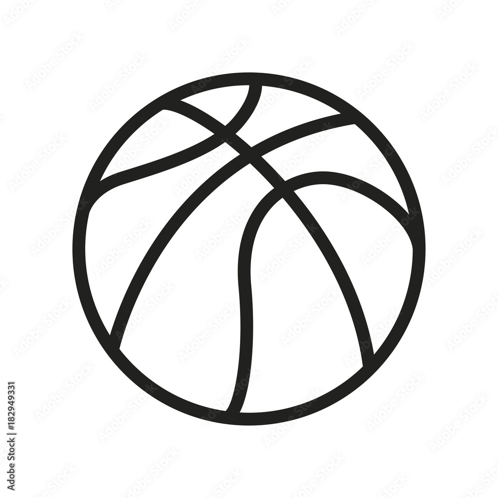 Basketball Ball Minimal Flat Line Outline Stroke Icon Pictogram Symbol Basketball Ball Minimal Flat Line Outline Stroke Icon Pictogram Symbol