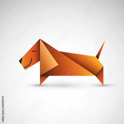 jamnik origami wektor