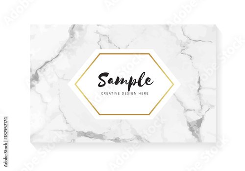 Luxury business cards with marble texture and gold. design for cover, banner, invitation, wedding, card Branding and identity Vector illustration..