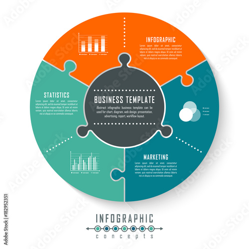 Infographic timeline circle template can be used for chart, diagram, web design, presentation, advertising, history. Vector infographic illustration
