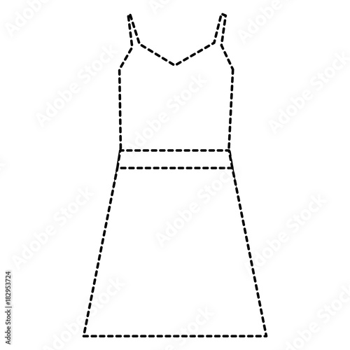 elegant feminine dress icon vector illustration design