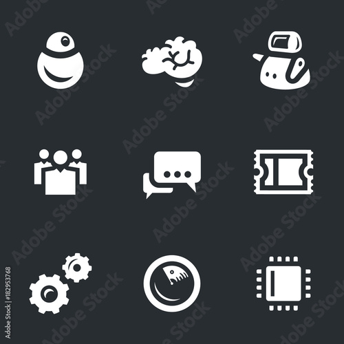 Vector Set of Robo Battle Icons.
