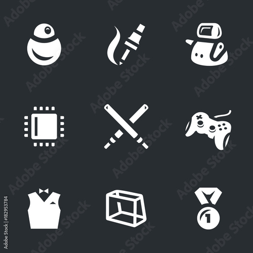 Vector Set of Robo Battle Icons.