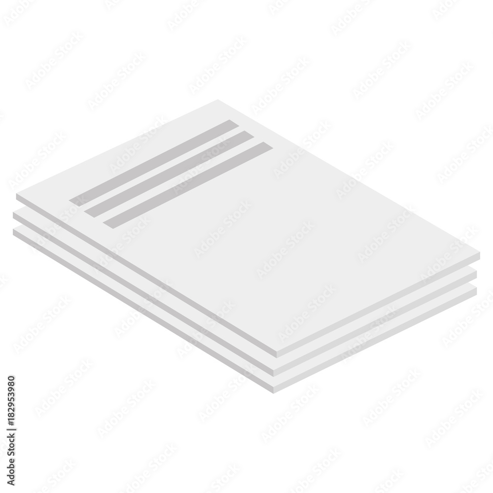 documents paper isolated icon vector illustration design