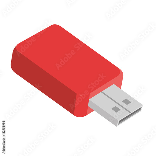 memory usb isolated icon vector illustration design