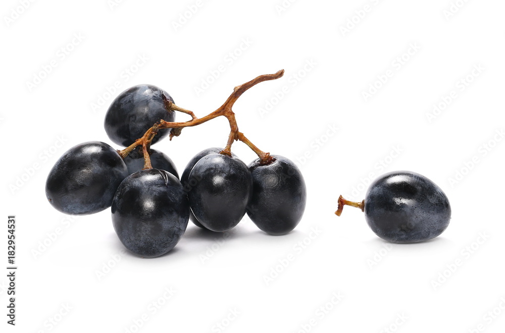 Dark grapes, isolated on white background Dark grapes, isolated on white background