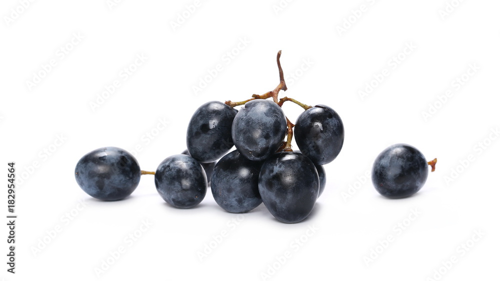 Dark grapes, isolated on white background Dark grapes, isolated on white background