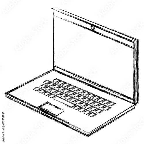 laptop computer isolated icon vector illustration design