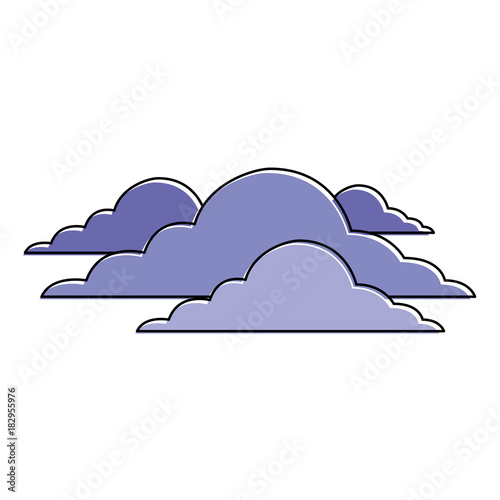 clouds sky climate overcast day scene vector illustration