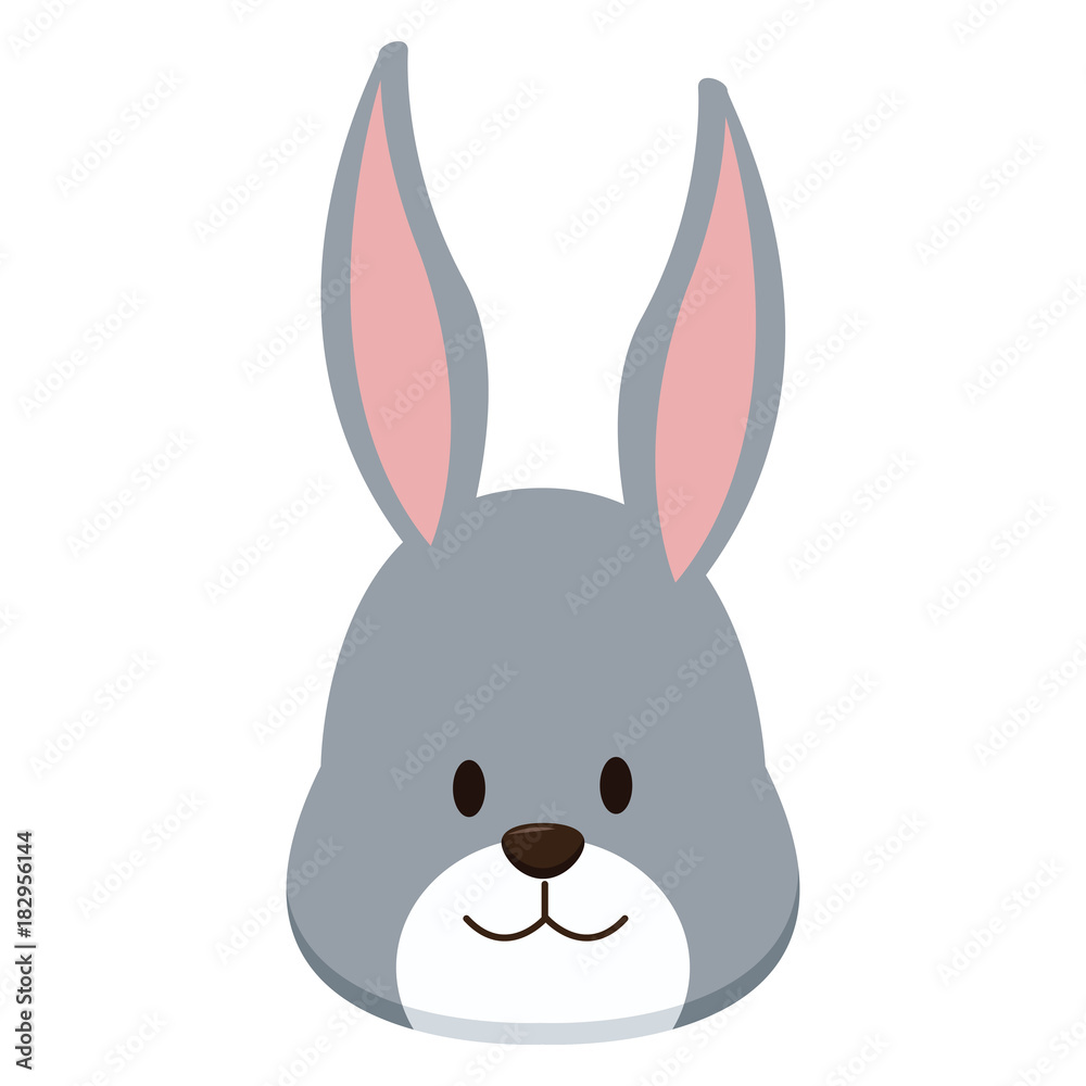 Cute bunny head cartoon icon vector illustration graphic design Cute bunny head cartoon icon vector illustration graphic design