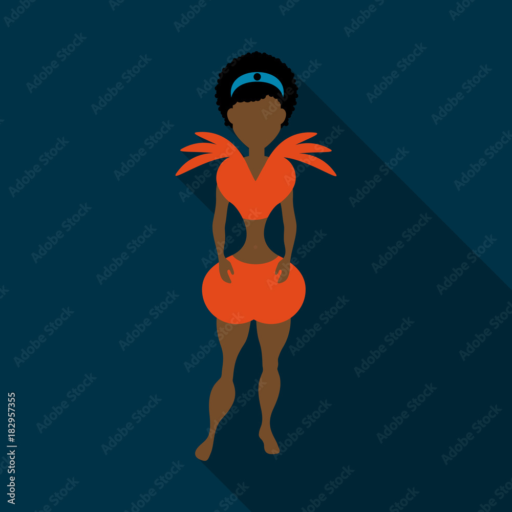 Brazilian samba dancers. Vector carnival girls wearing a festival ...