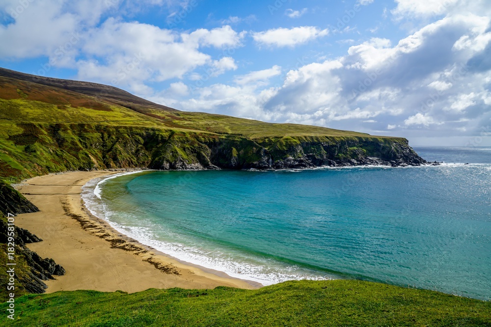 The Irish coast is filled with these beautiful bays and beaches.