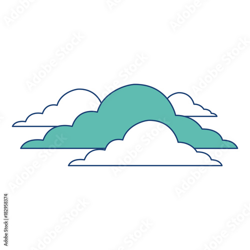 clouds sky climate overcast day scene vector illustration image green