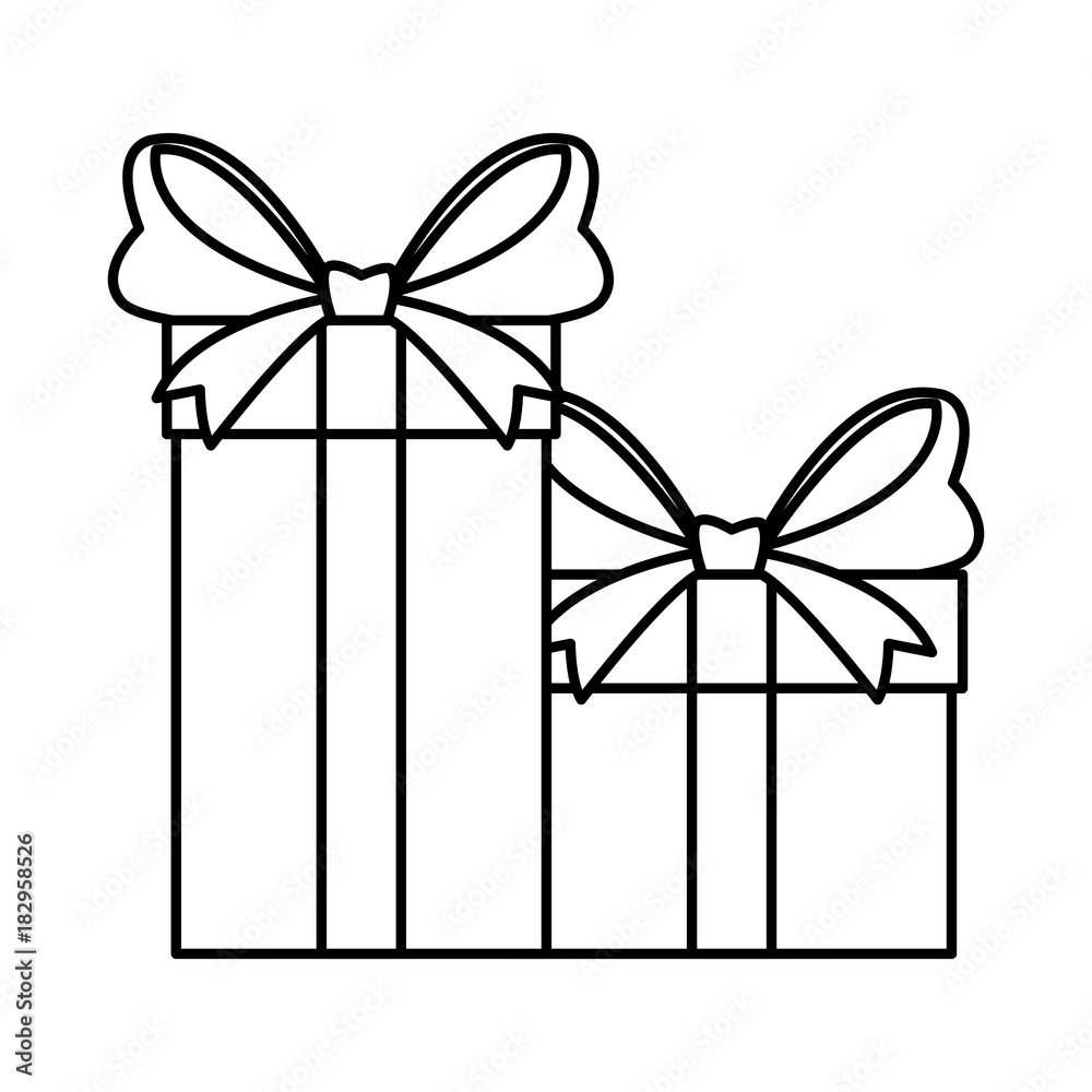 Giftboxes presents symbol icon vector illustration graphic design Giftboxes presents symbol icon vector illustration graphic design