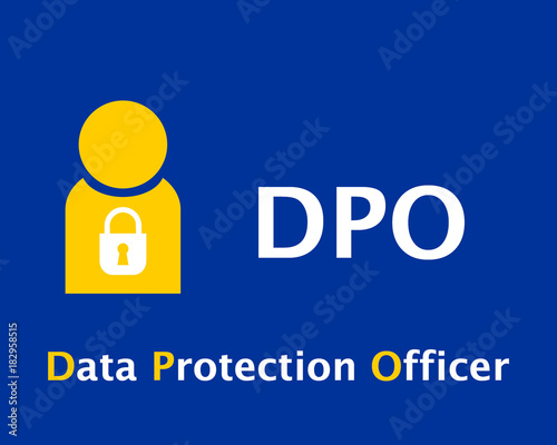 Data Protection Officer (DPO) Illustration in EU Colours photo