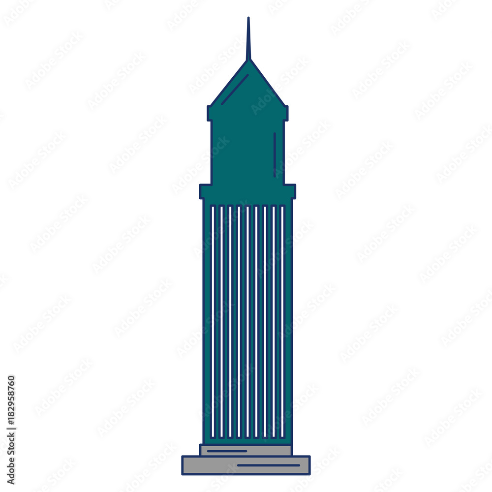 skyscraper building isolated icon vector illustration design
