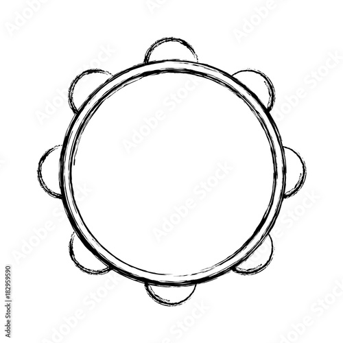 Tambourine music instrument icon vector illustration graphic design