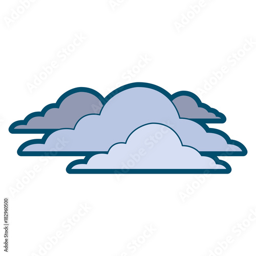 clouds sky climate overcast day scene vector illustration