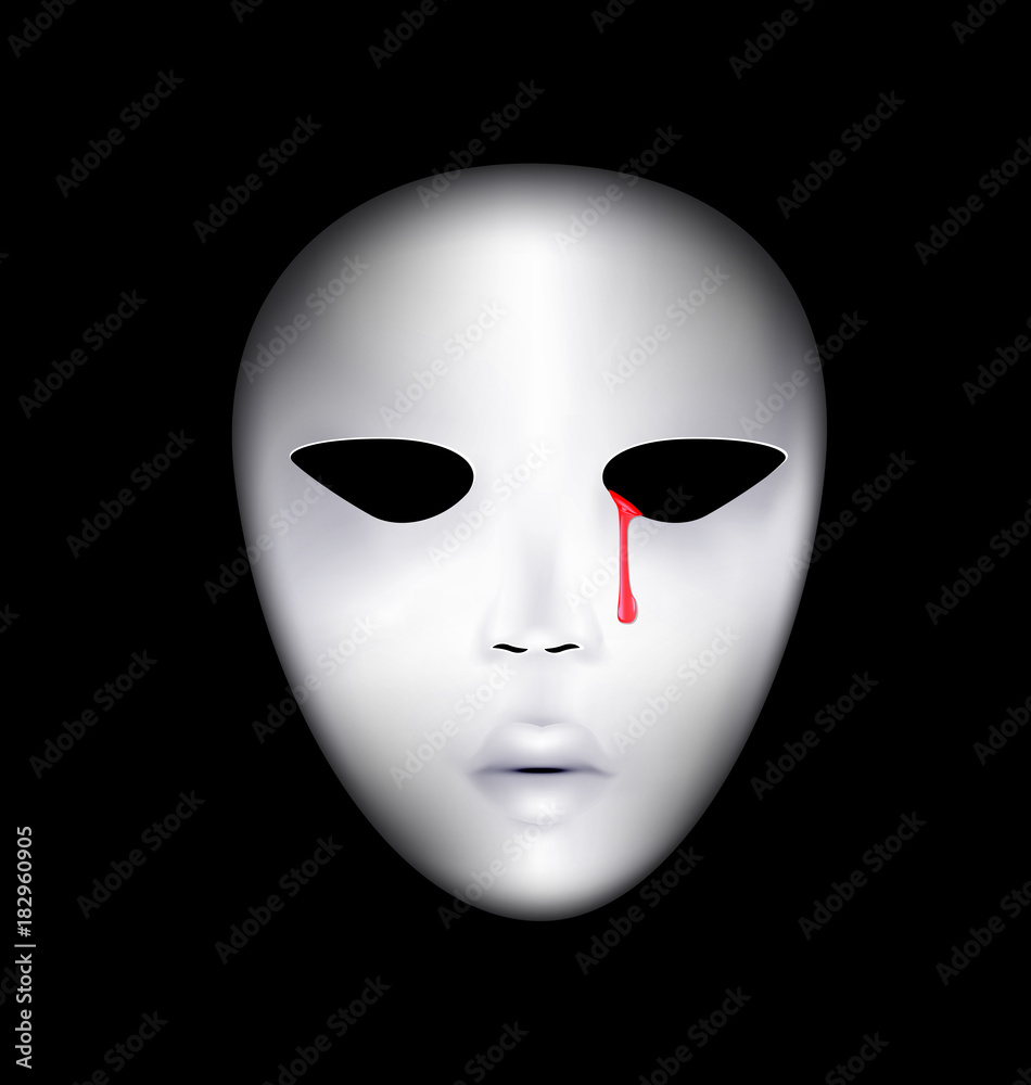 white crying mask white crying mask