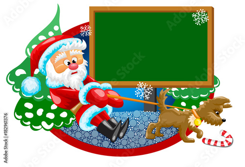 Santa with dog
