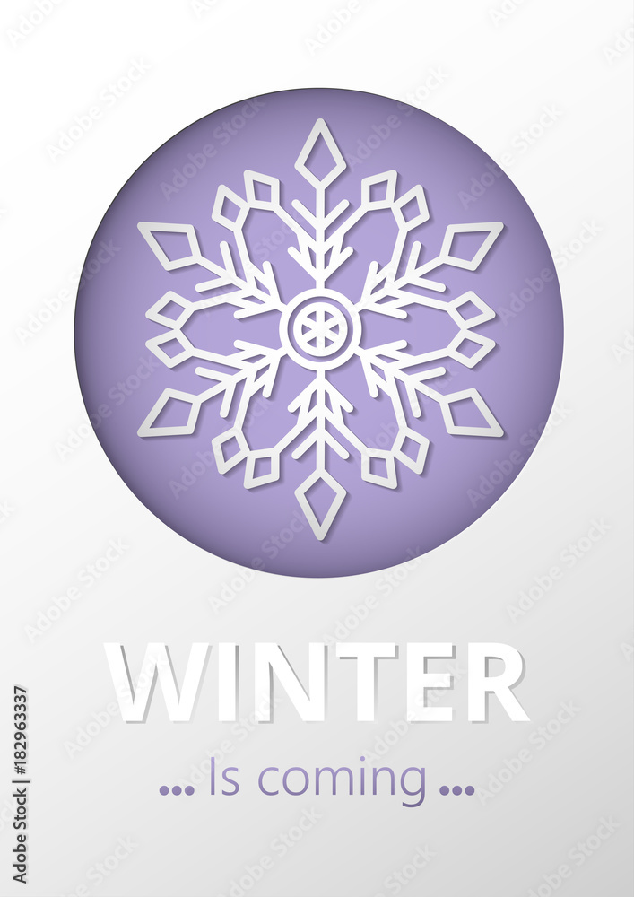 Winter is coming. Vector paper A4 template. Season illustration with snowflake. Good card, poster, banner. Winter is coming. Vector paper A4 template. Season illustration with snowflake. Good card, poster, banner.