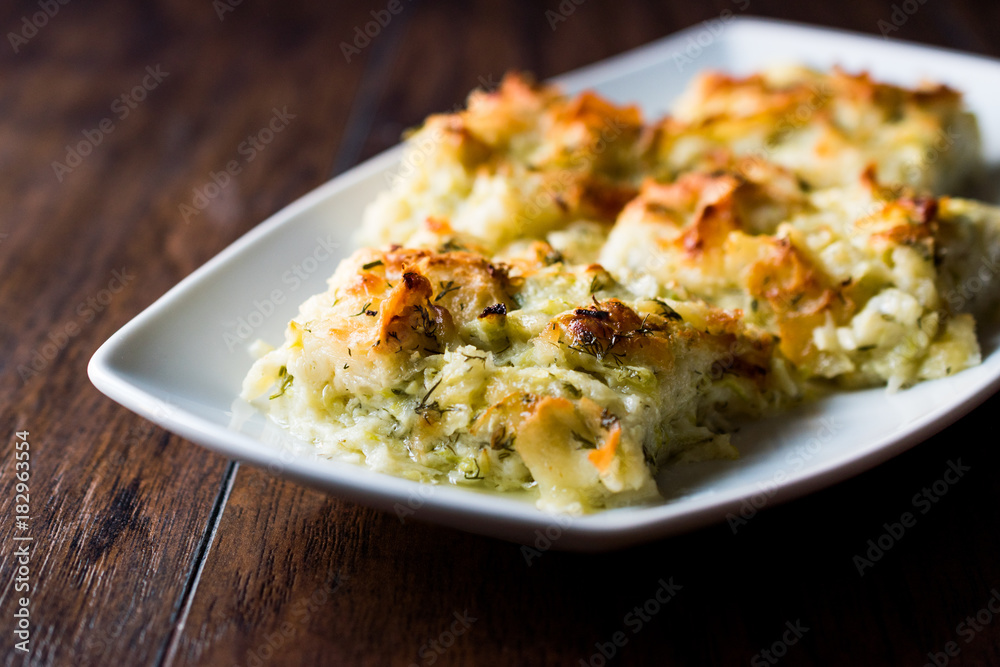 Turkish Borek with Zucchini and Cheese. Turkish Borek with Zucchini and Cheese.